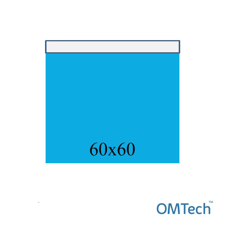Пелюшка поглинаюча OMTech™ 60см х 60см з адгезивним краєм (поглинання 900 мл) (целюлоза + абсорбент), стерильна